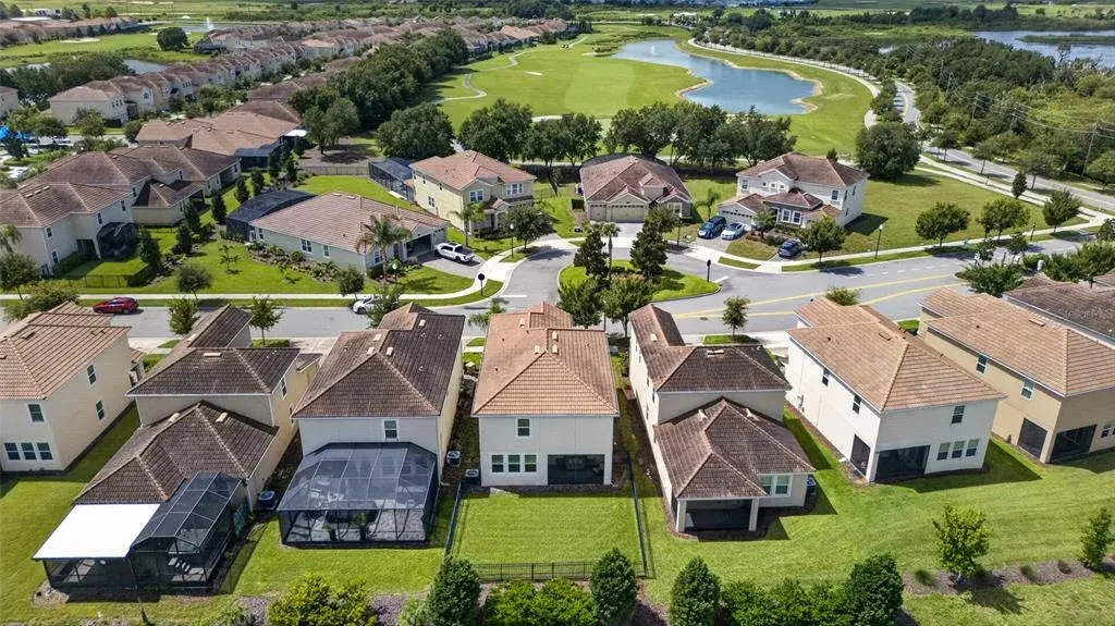 Fully fenced lot, no rear neighbors with golf course views.