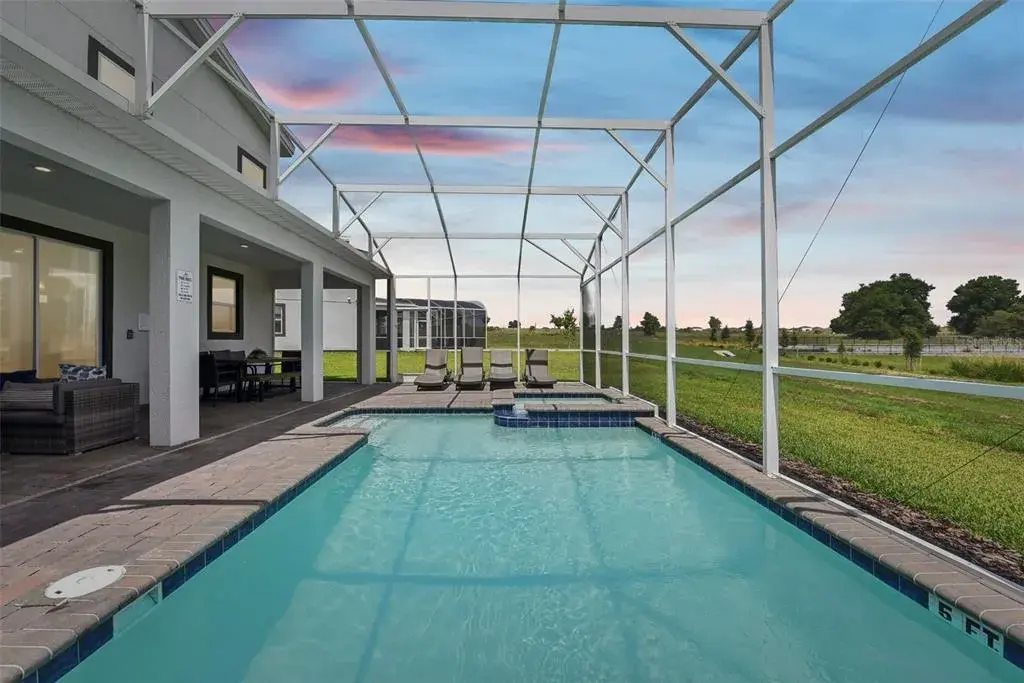 Amazing pool with firework views