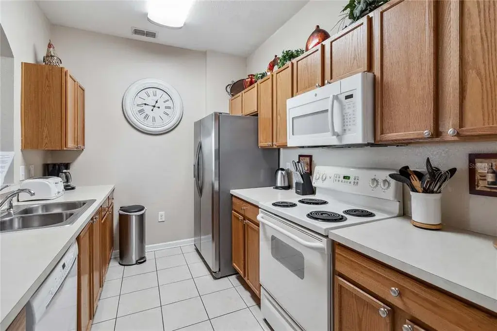 Kitchen with new oven.