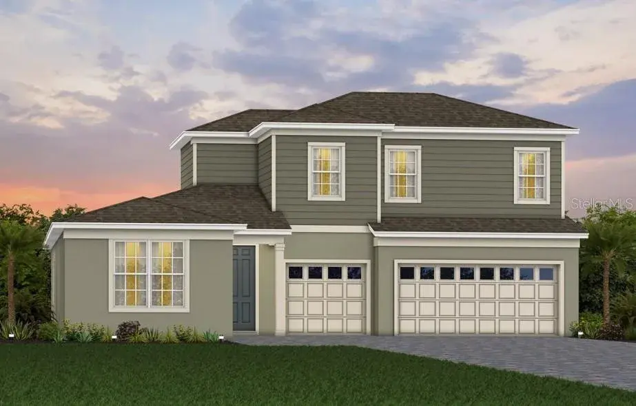 Exterior Design. Artistic rendering for this new construction home. Pictures are for illustrative purposes only. Elevations, colors and options may vary.