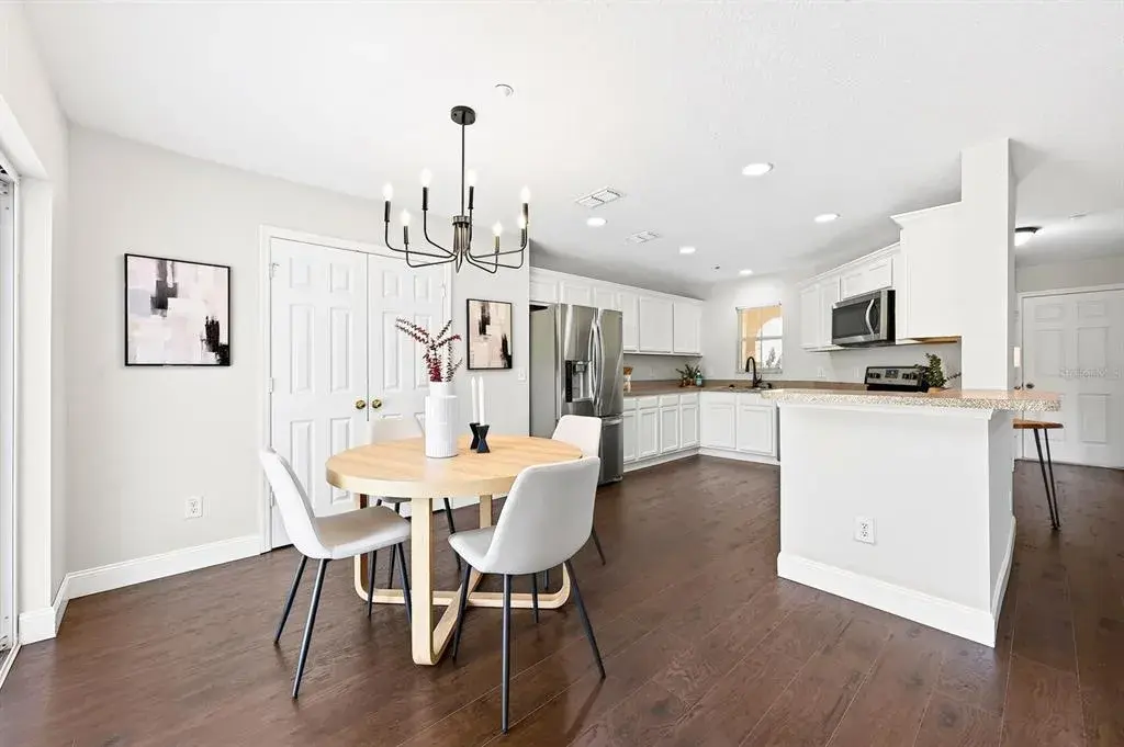 Luxury vinyl plank runs throughout the main floor.