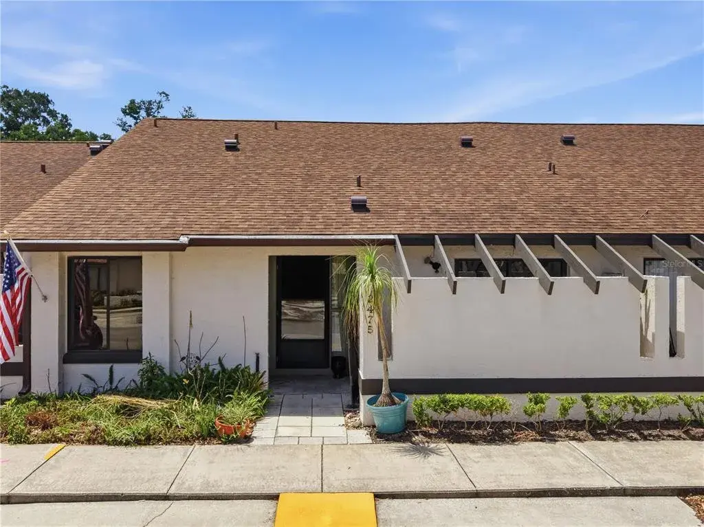 Exterior front with two parking spaces.