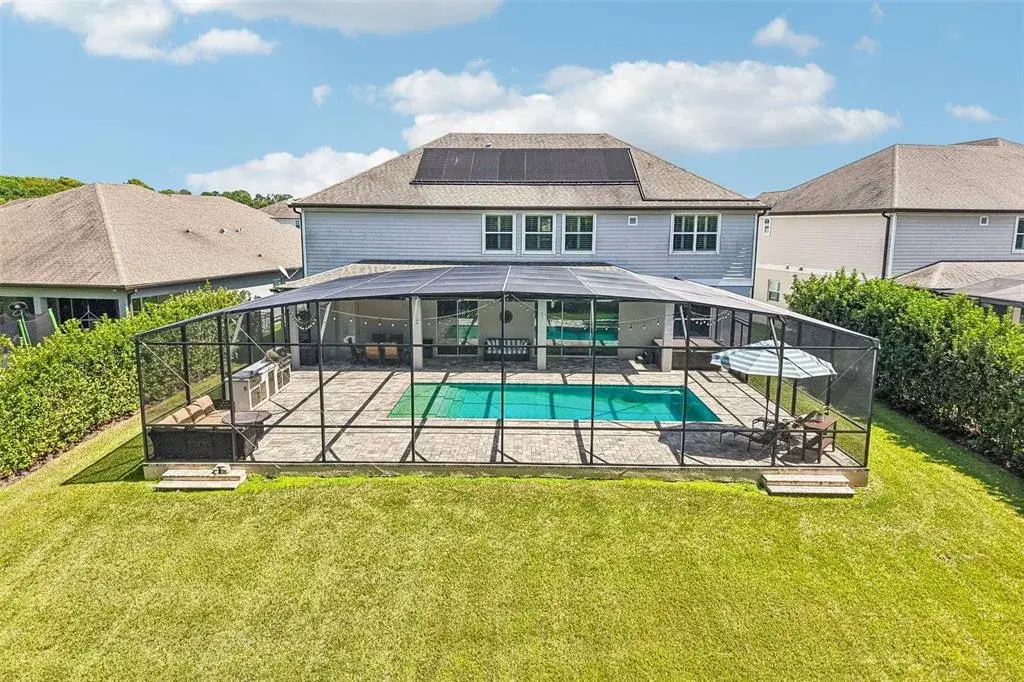 Salt water solar heated pool