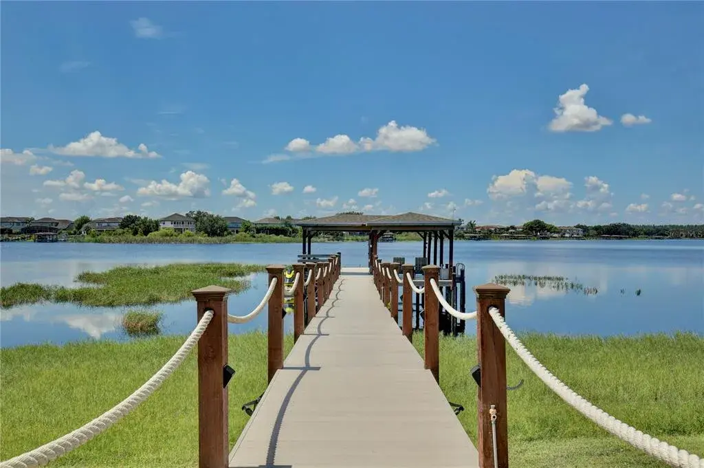 View from Backyard  Private Dock