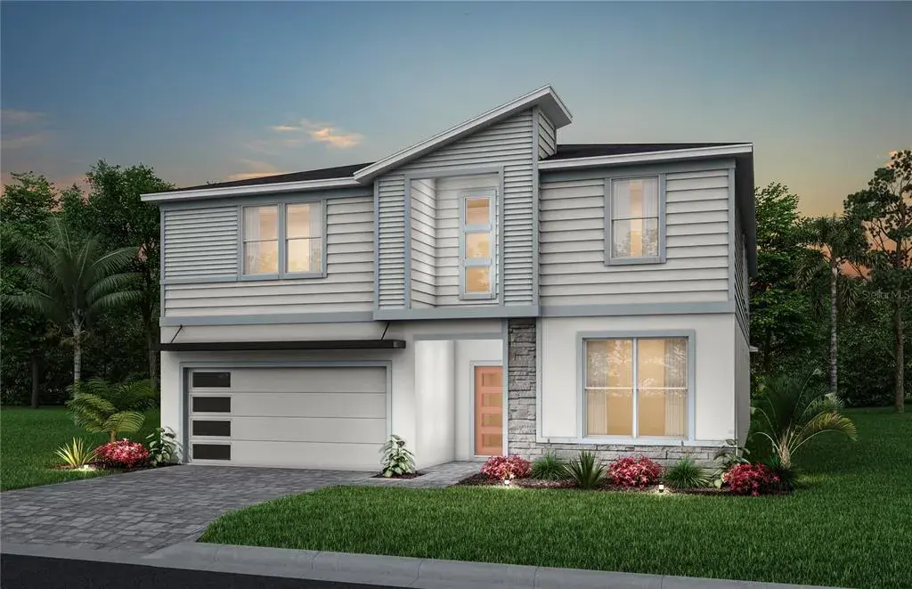 Exterior Design. Artistic rendering for this new construction home. Pictures are for illustrative purposes only. Elevations, colors and options may vary.