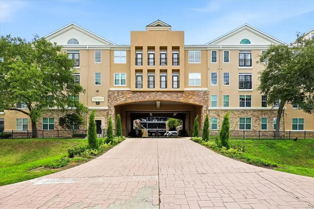 Entrance to the community and the covered access control garage