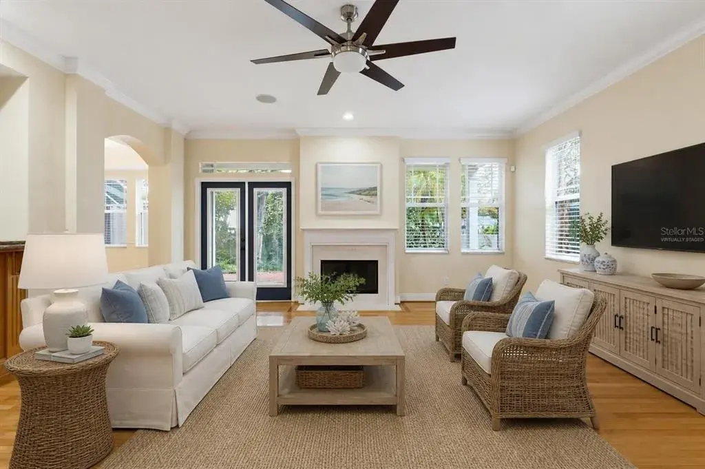 Virtually staged Living Room