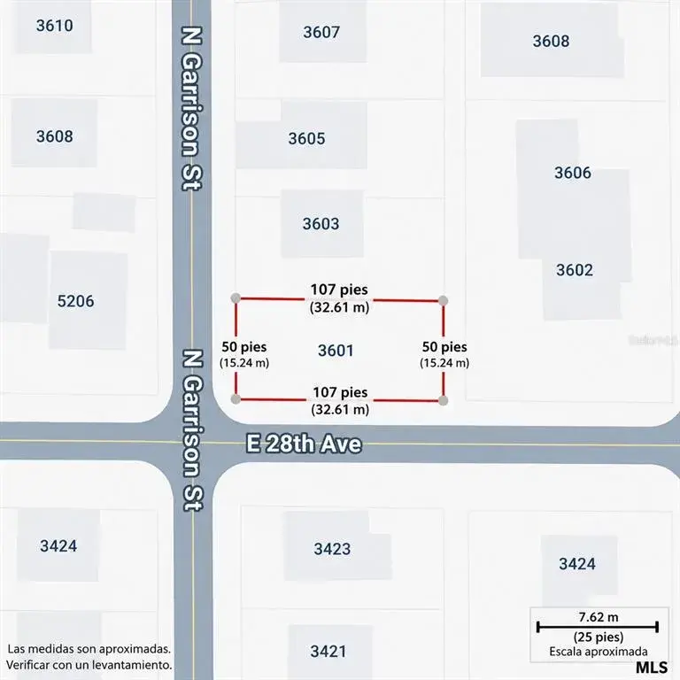 Lot Dimensions Map