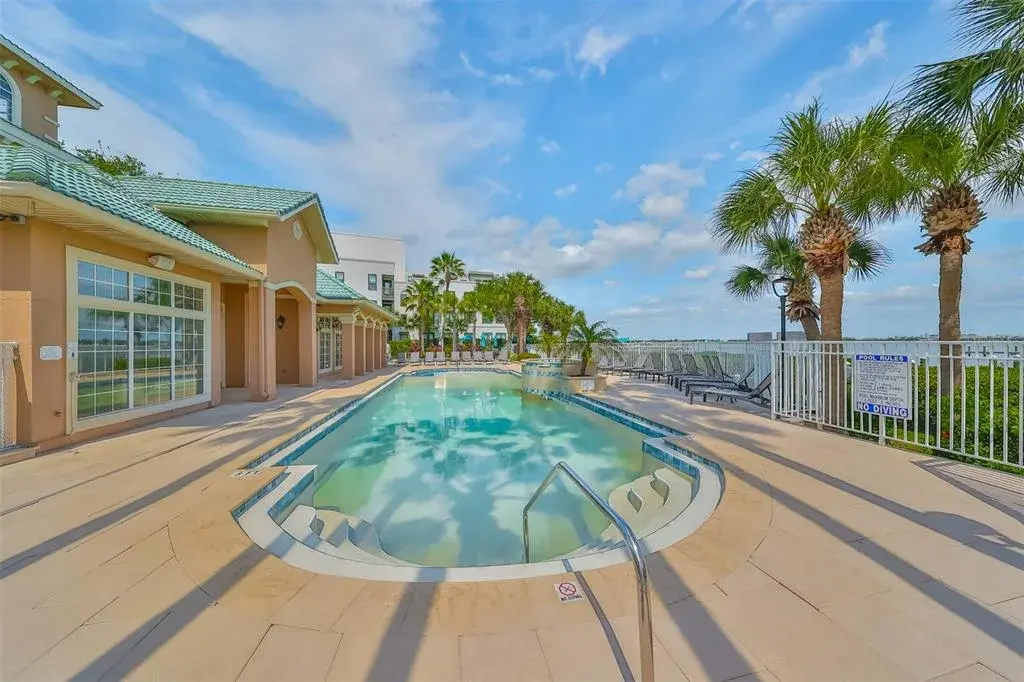 Heated saltwater pool