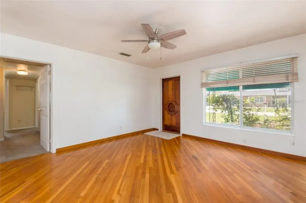 Open living room welcomes you inside.