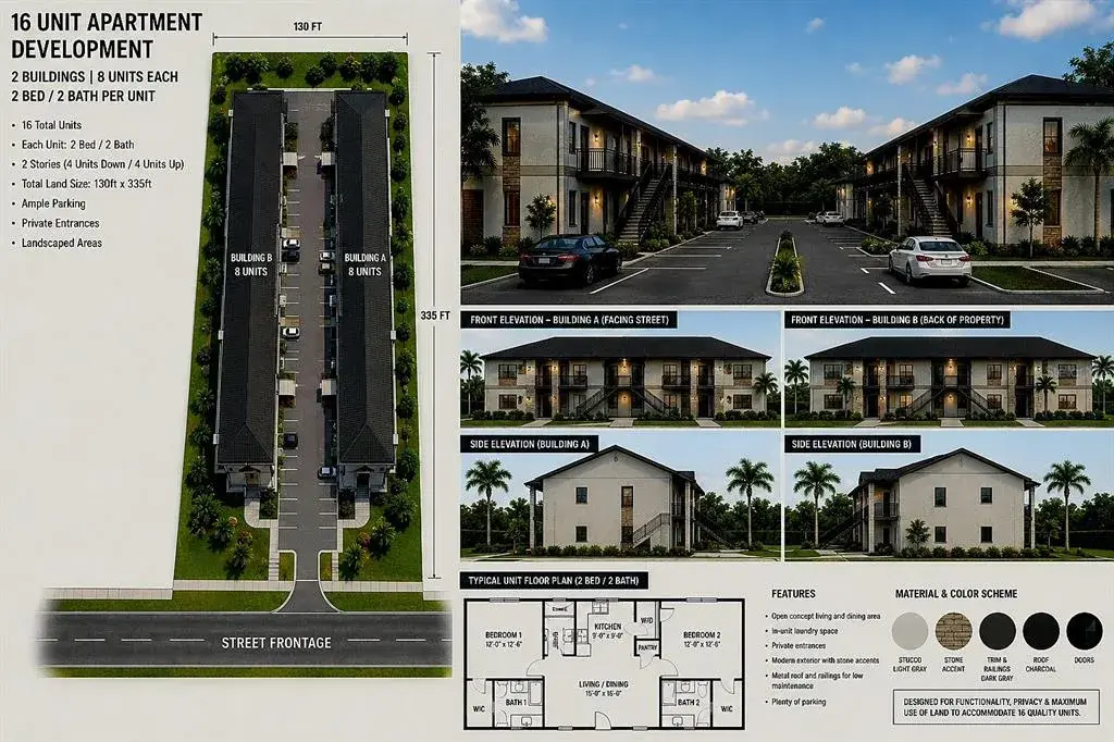 Conceptual Rendering OnlyArtist's conceptual illustration of one potential development scenario. Shown for marketing purposes only. Buyer is responsible for verifying zoning, density, engineering, permitting, and all development requirements with the applicable governmental authorities. This rendering is not an approved site plan or construction drawing.