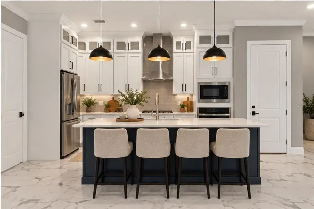 Virtually Staged - Kitchen Island