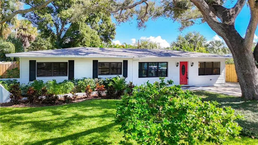 Large shaded front entry
