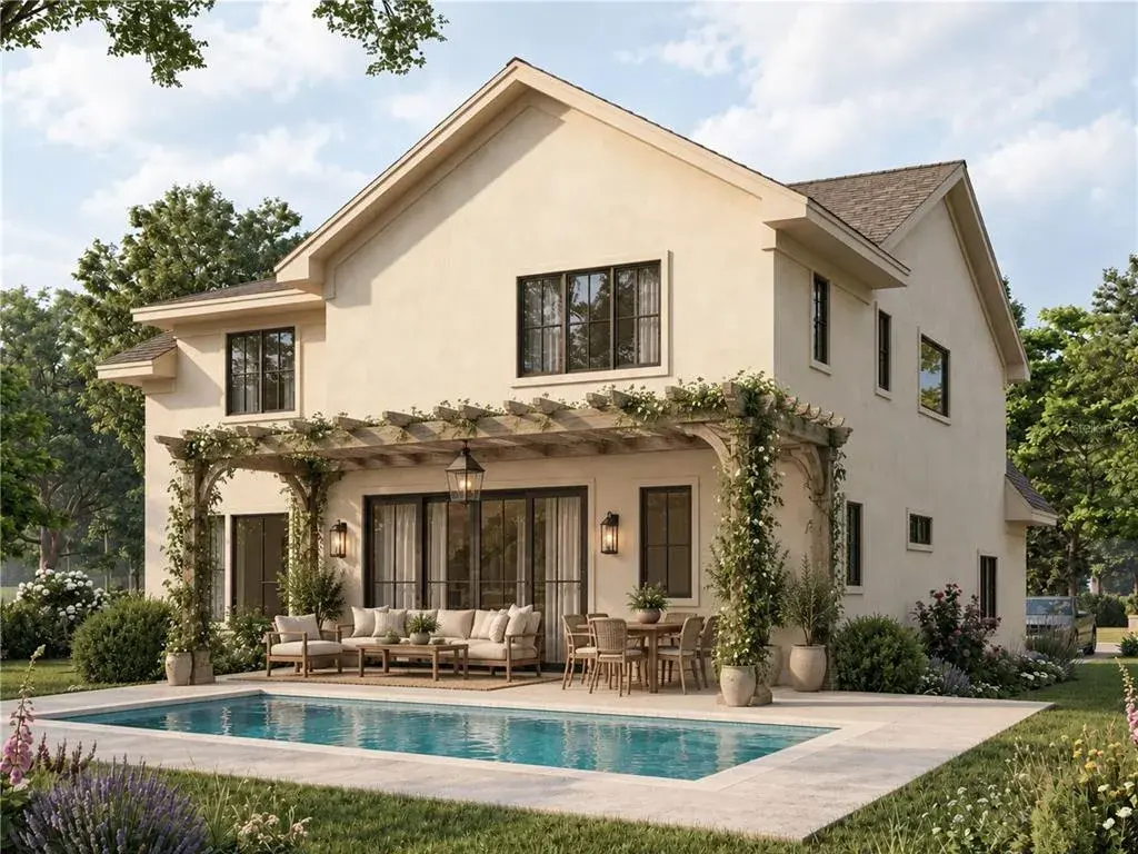 Backyard with pool