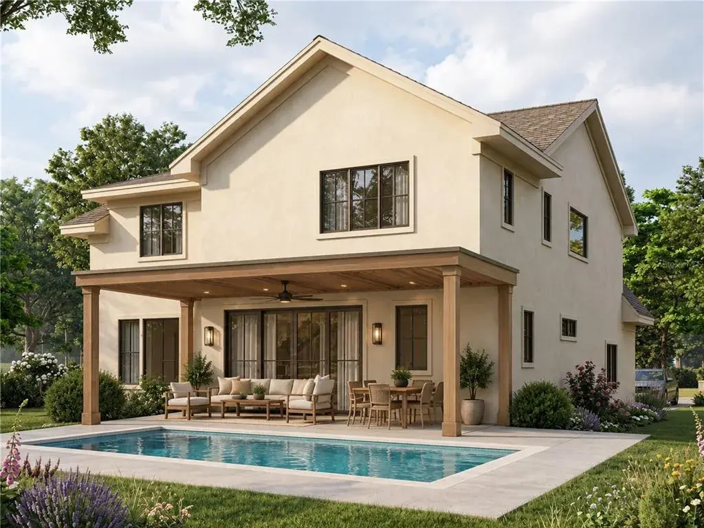 Backyard with pool