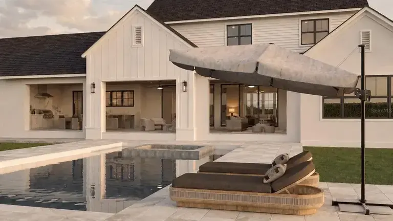 Briley Farm custom Home pool