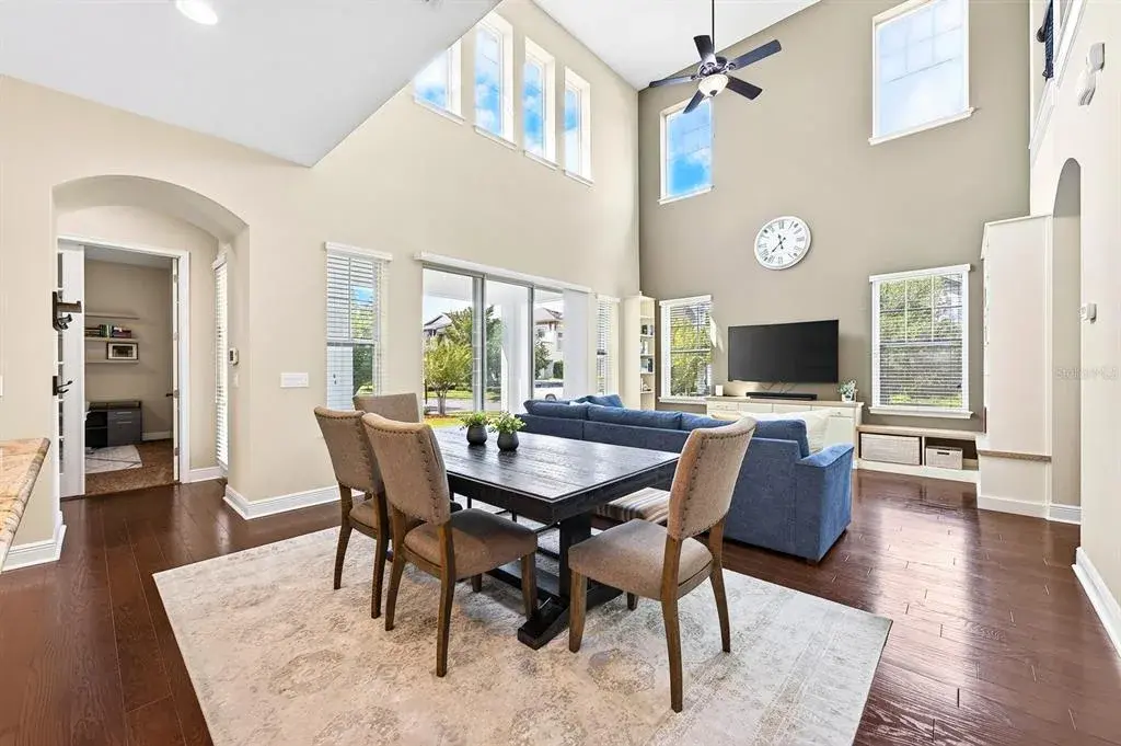 Open concept living, soaring ceilings and tons of natural light.