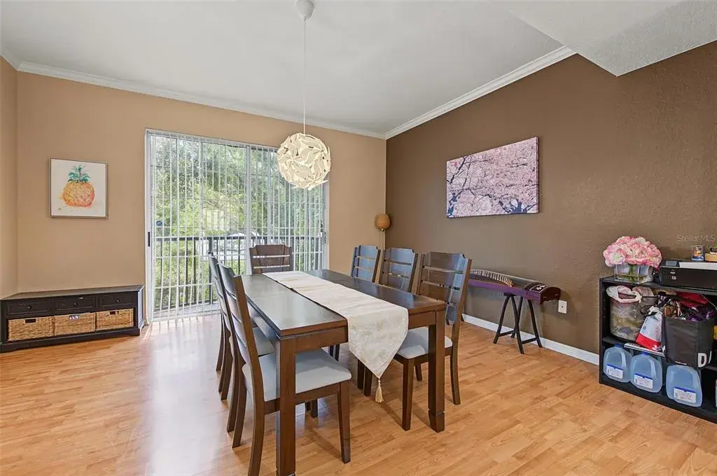 This living room identifies as a dining room.