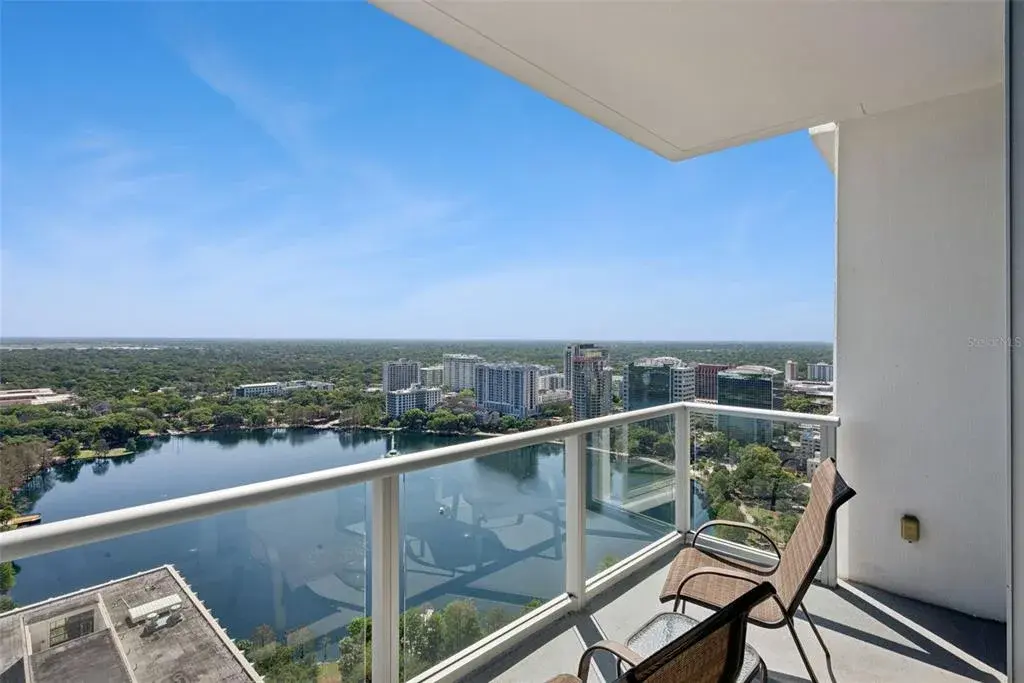 Overlooking Lake Eola and the Orlando skyline