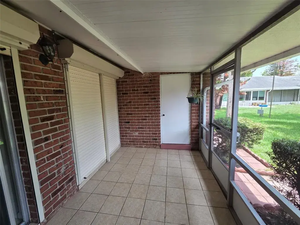 Lanai and storage closet