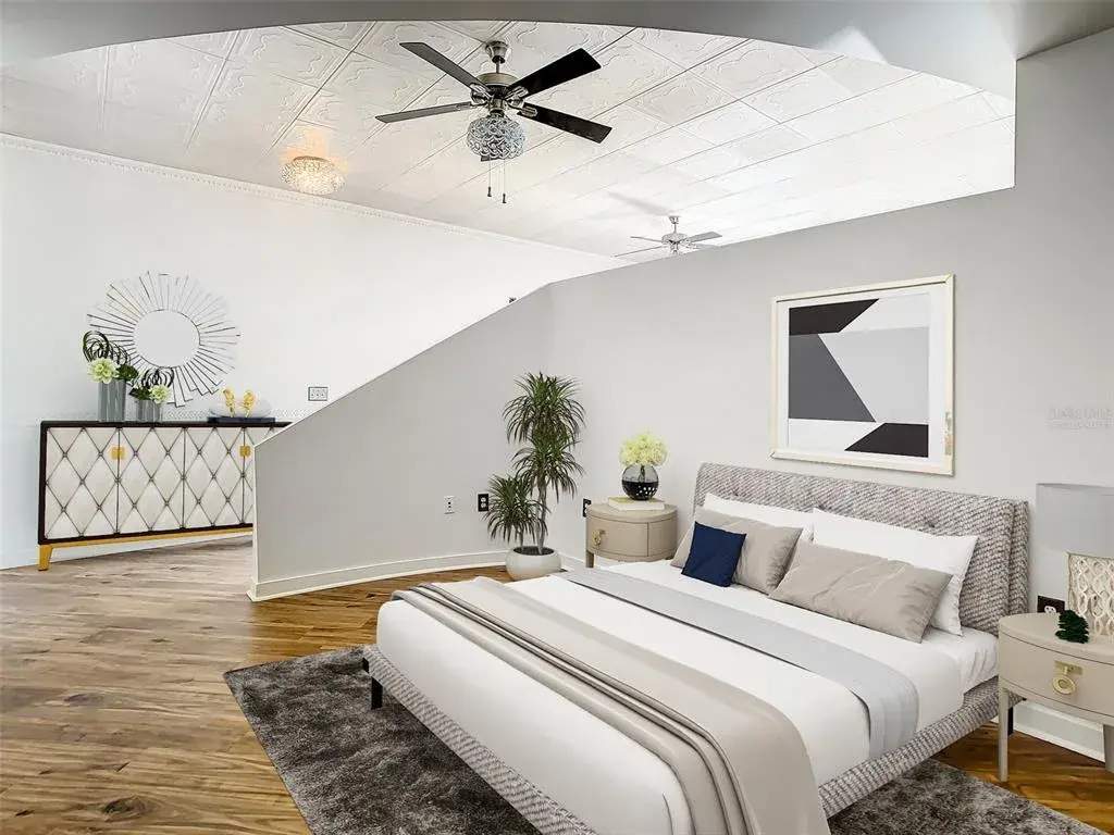 bedroom virtually staged