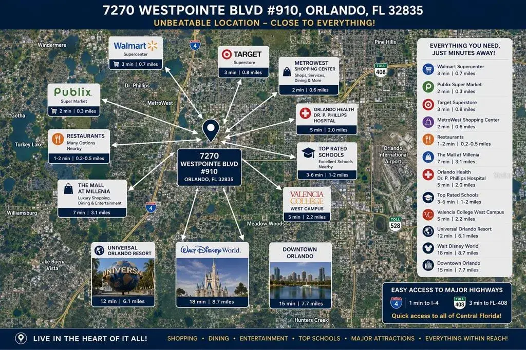 Property for sale at 7270 WESTPOINTE BOULEVARD UNIT 910, ORLANDO, FL, 32835