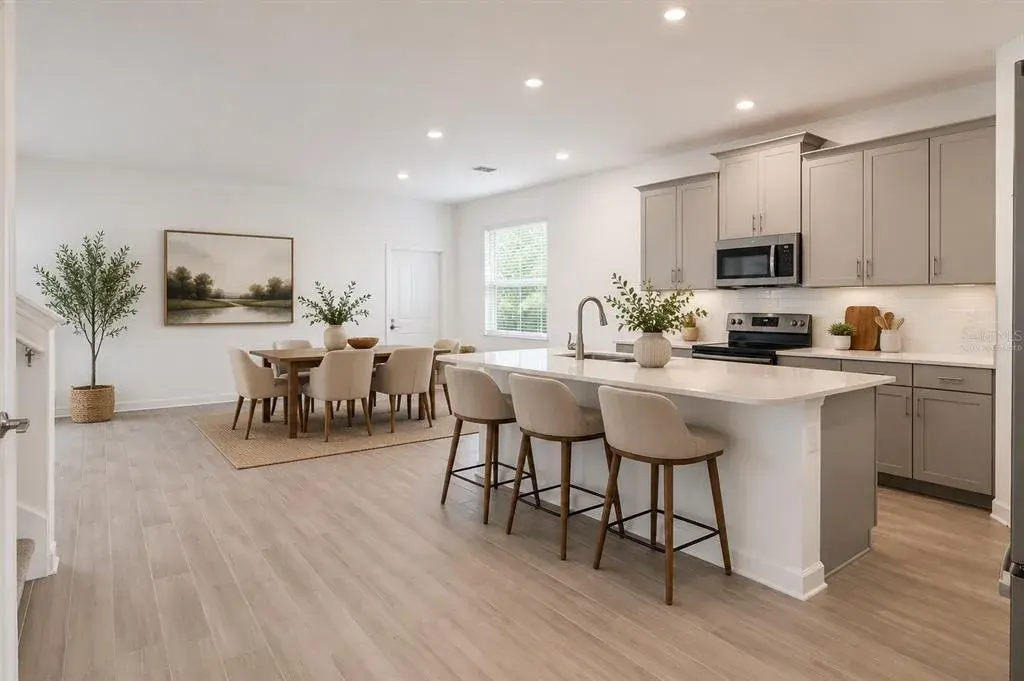 virtually staged kitchen