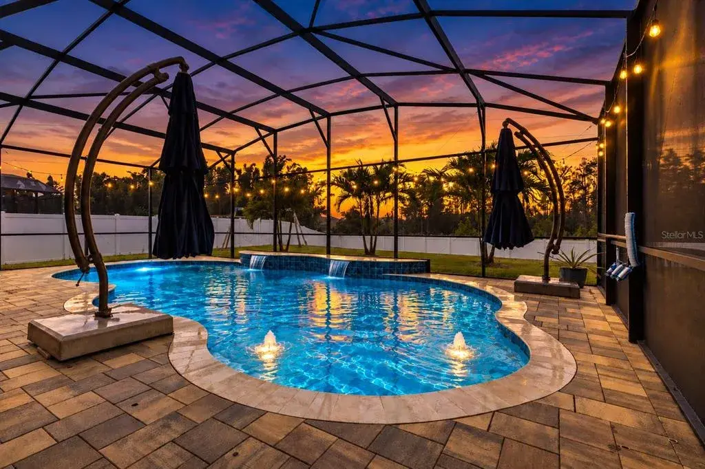 Pool sunset