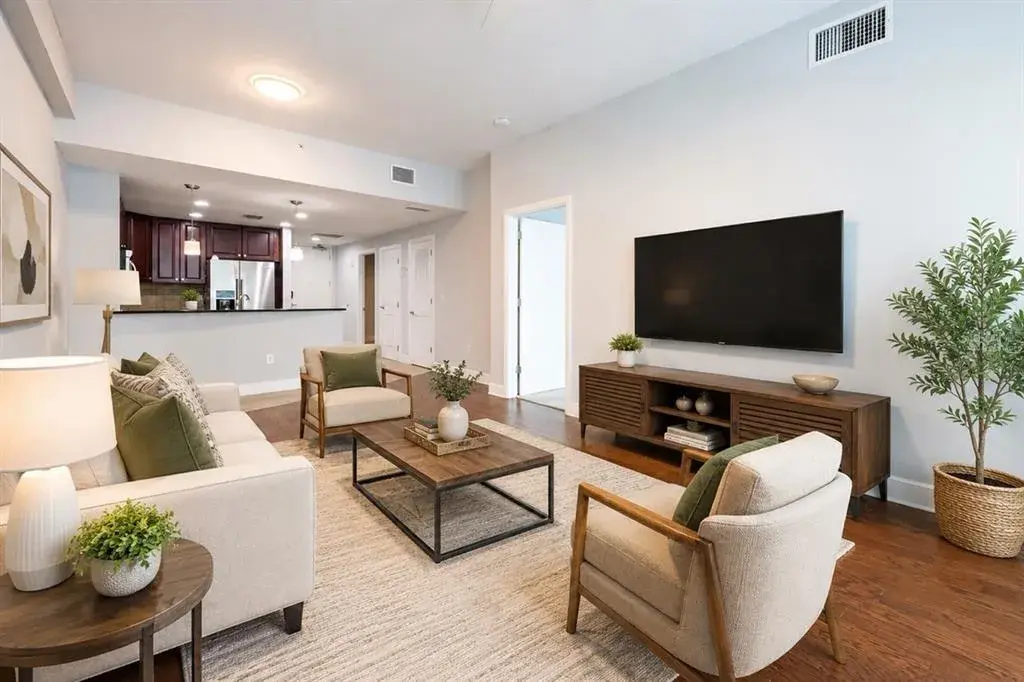 Virtually Staged Image. Living Room.