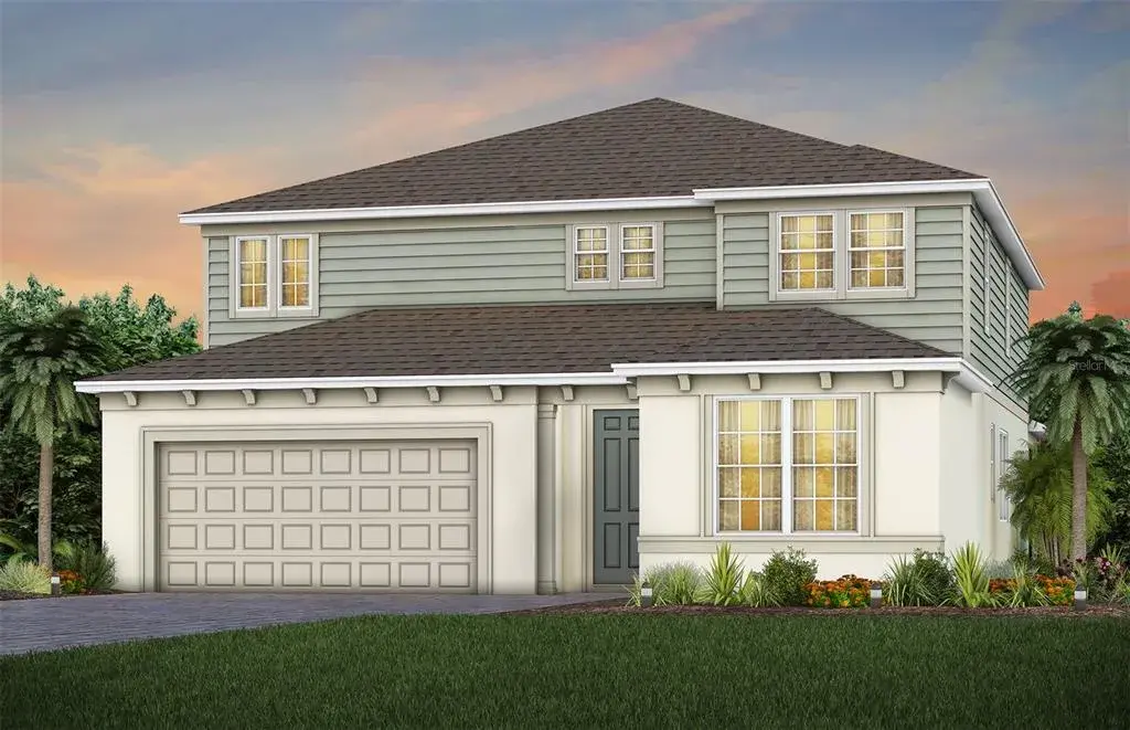 Exterior Design. Artistic rendering for this new construction home. Pictures are for illustrative purposes only. Elevations, colors and options may vary.