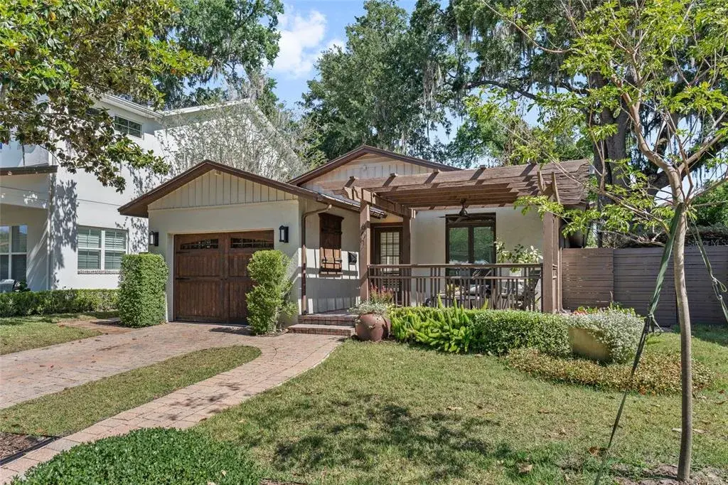 Landscaped low maintenance yard.