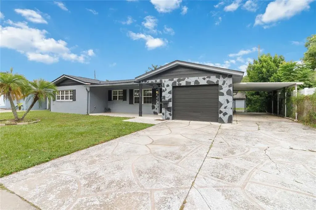 Front Elevation showing carport