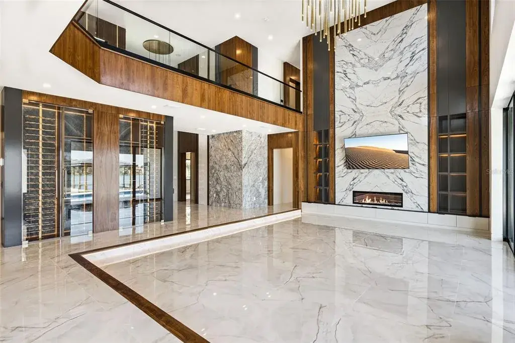 High end finishes throughout the property including porcelain tiles and feature walls