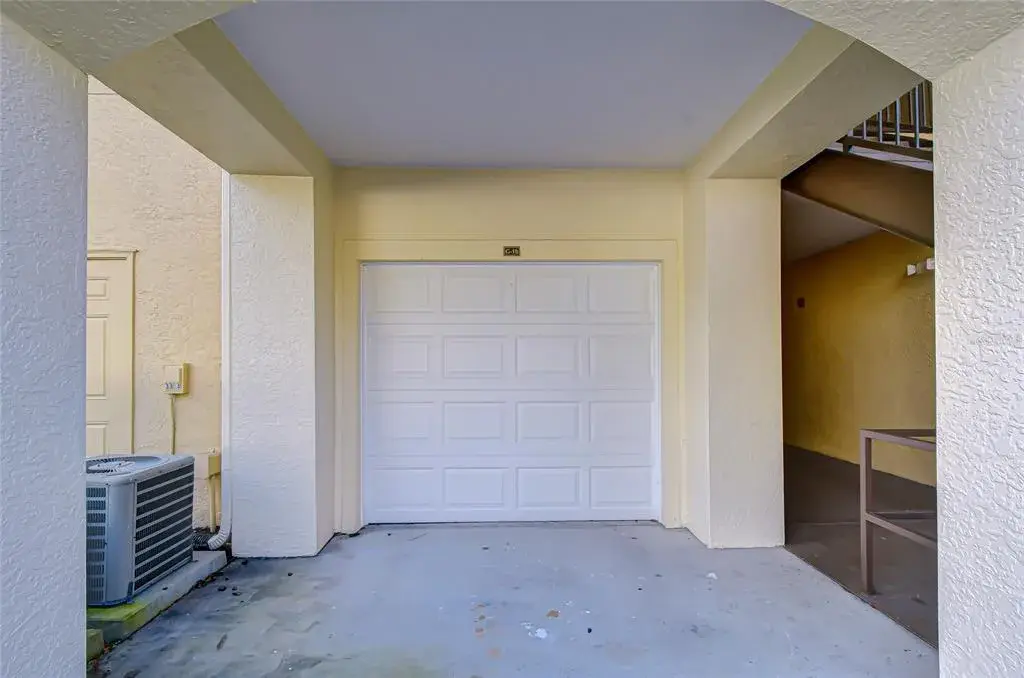 Attached private garage offers convenient parking and additional storage.