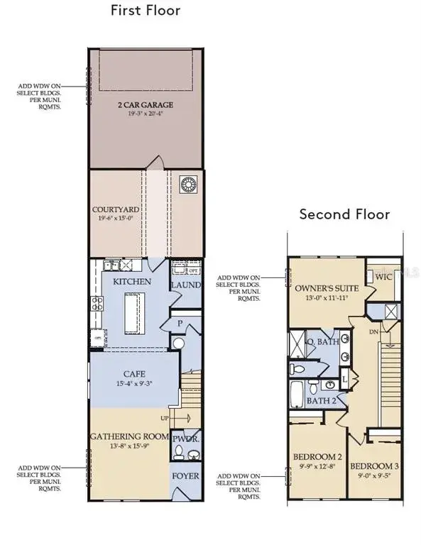 Floor Plan - Floor One and Floor Two