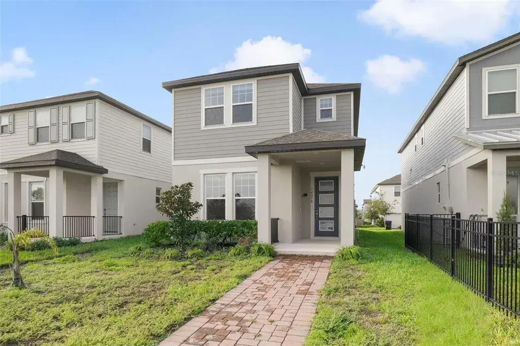 Built in 2023 and offering just under 2,000 SQUARE FEET of beautifully designed living space, this 4-BEDROOM, 2.5-BATH two-story home in Highland Ridge feels fresh, modern and MOVE-IN READY from the moment you arrive. A BRICK PAVER WALKWAY leads to the welcoming front porch and modern 4-LITE ENTRY DOOR.