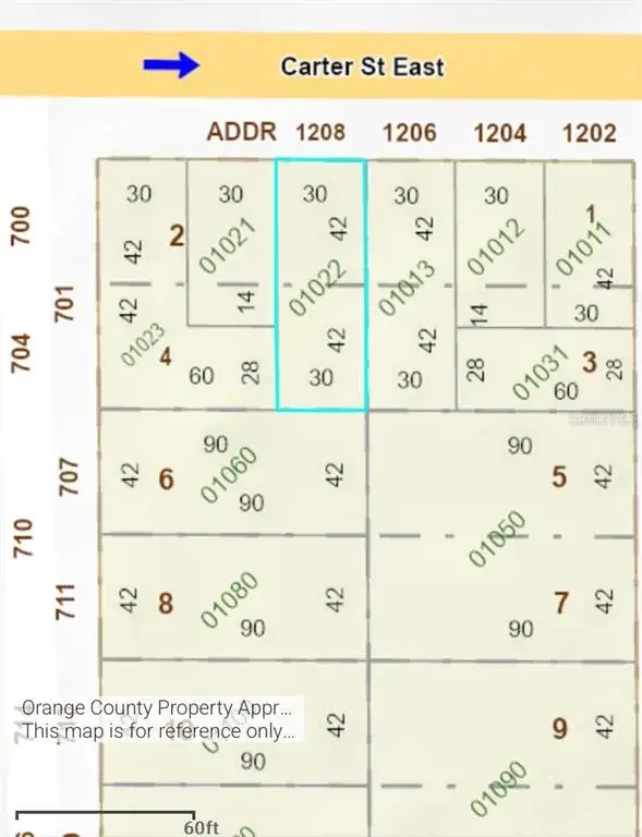 Property for sale at 1208 CARTER STREET, ORLANDO, FL, 32805