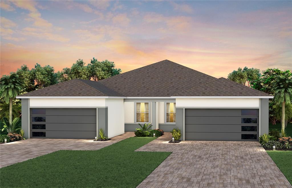 Exterior Design. Artistic rendering for this new construction home. Pictures are for illustrative purposes only. Elevations, colors and options may vary.