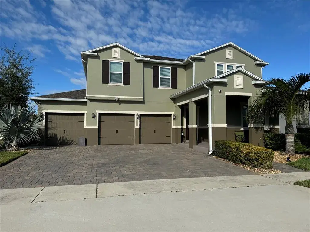 main house with 3 car garage!
