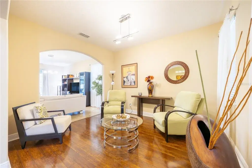 Main-floor flex room, ideal as a home office or reading area