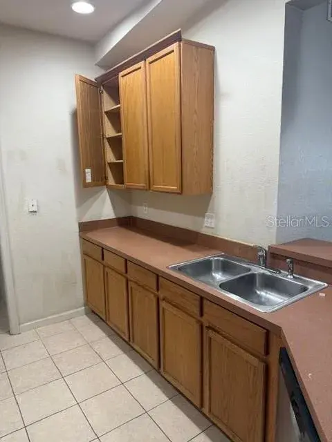 Kitchen with tile flooring