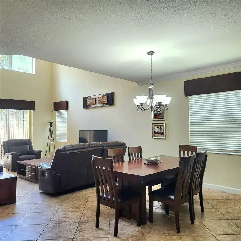 Dining room adjacent to the family room.