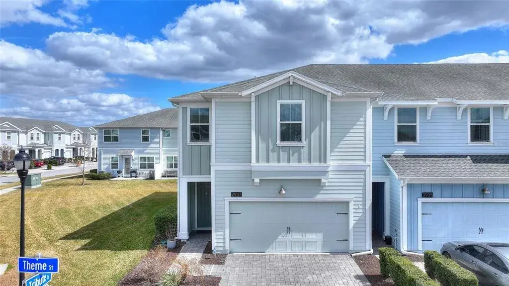 Front view of home on OVERSIZED CORNER lot
