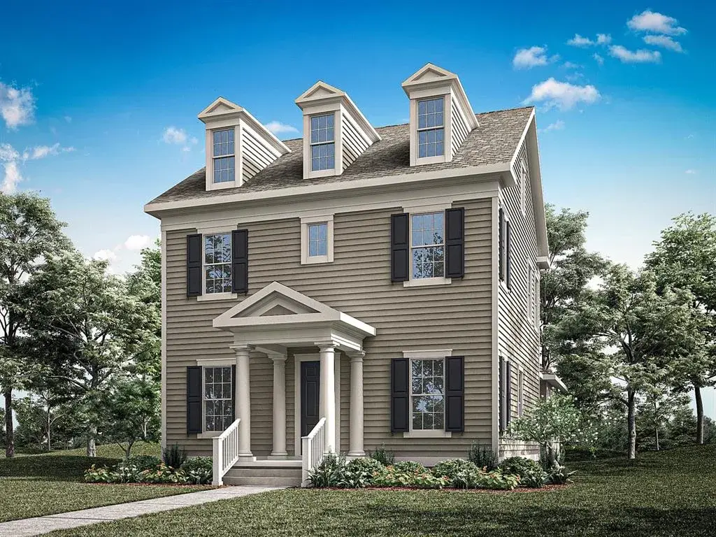 Island Village at Celebration - Hatteras Floorplan - Colonial Elevation - Architect's Rendering
