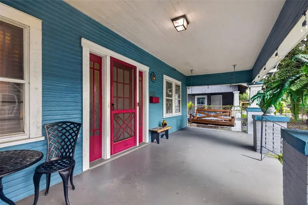 Expansive front covered porch