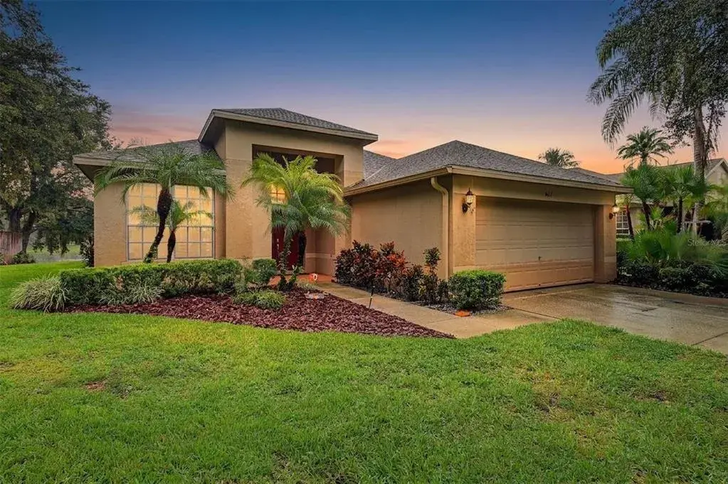 Front Exterior: 3 Bedrooms/2 Bathrooms/2 Car garage/Perfect Pond View