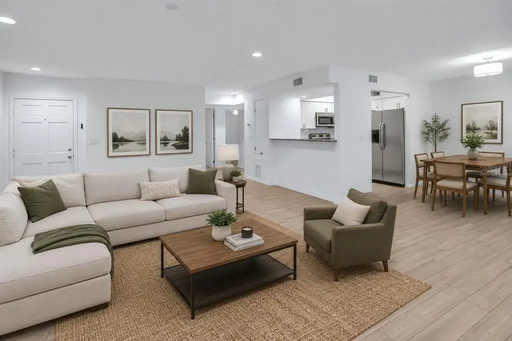 Virtually staged living space