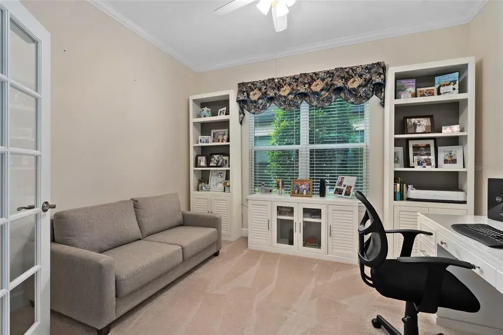 Office/Den/Study with Glass French Doors