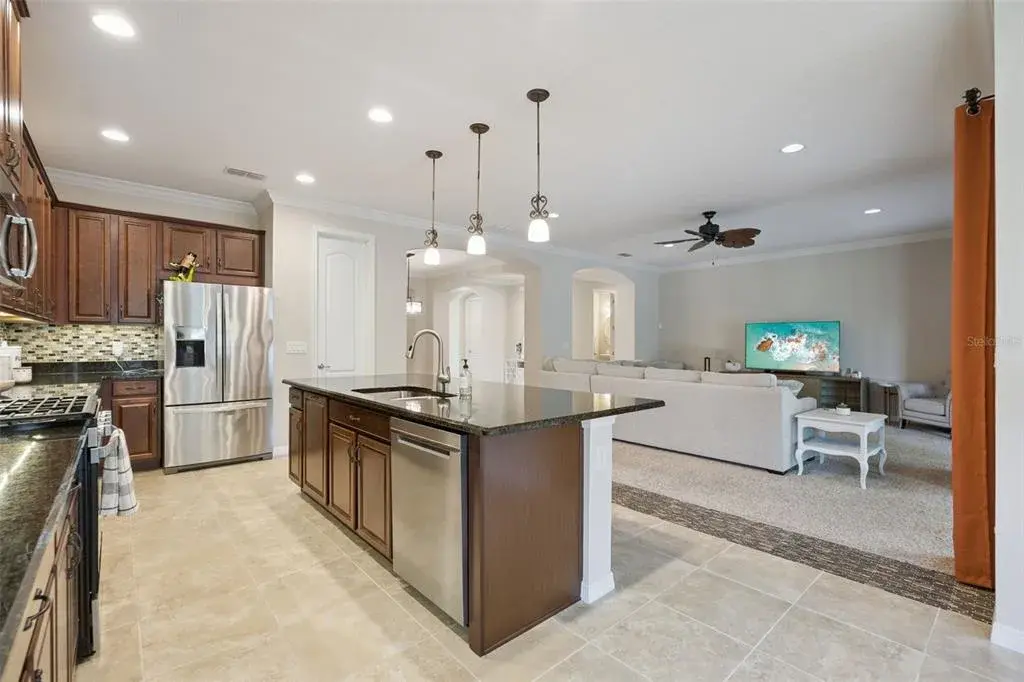 Kitchen and Large Island