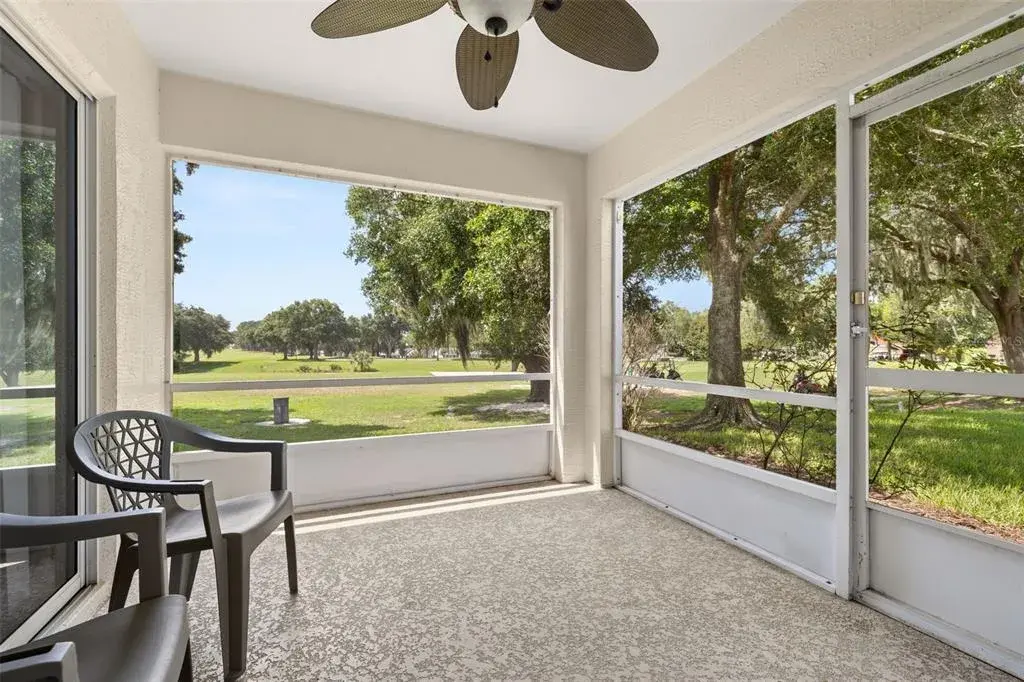 Screened Patio View of 18th Hole.